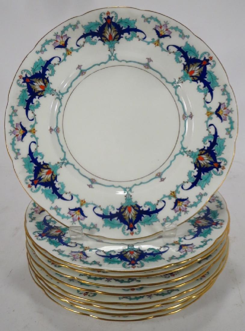 Nine Minton Cobalt & Turquoise Enameled Plates (1 of 4)