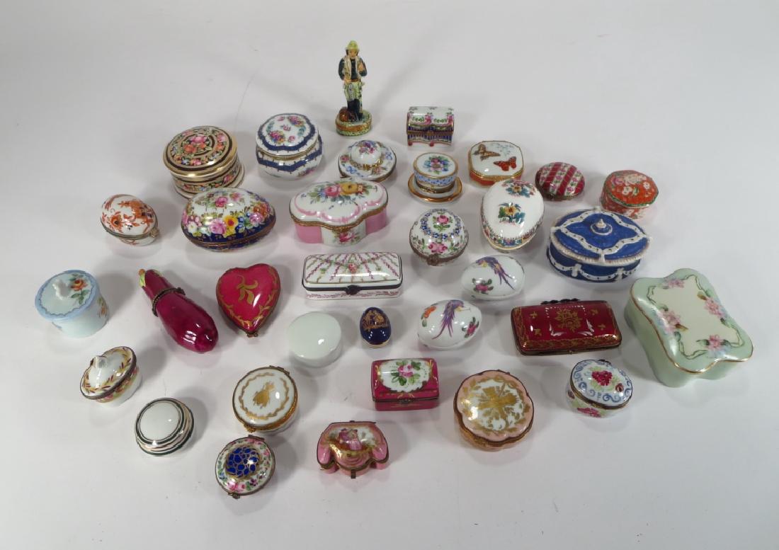 33 Porcelain Boxes, incl Limoges (1 of 8)