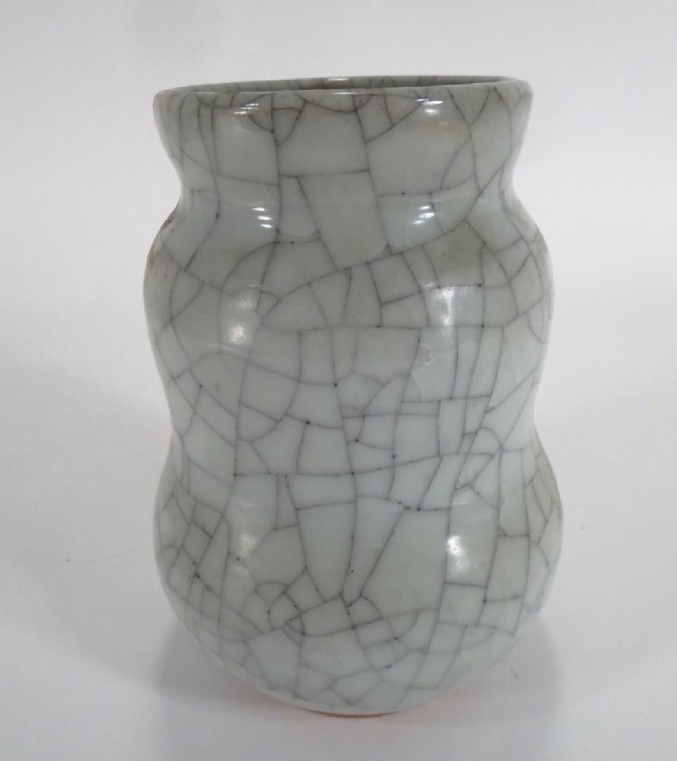 Harding Black,Am,Crackle Glaze Vase,1956 (1 of 5)