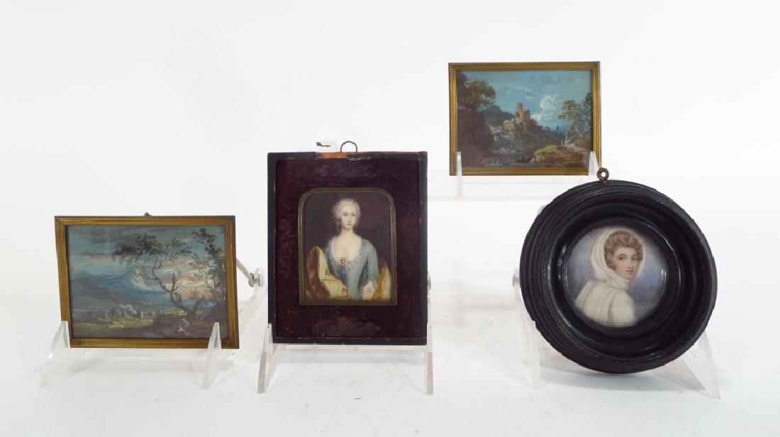2 miniature portraits and 2 miniature landscapes (1 of 6)