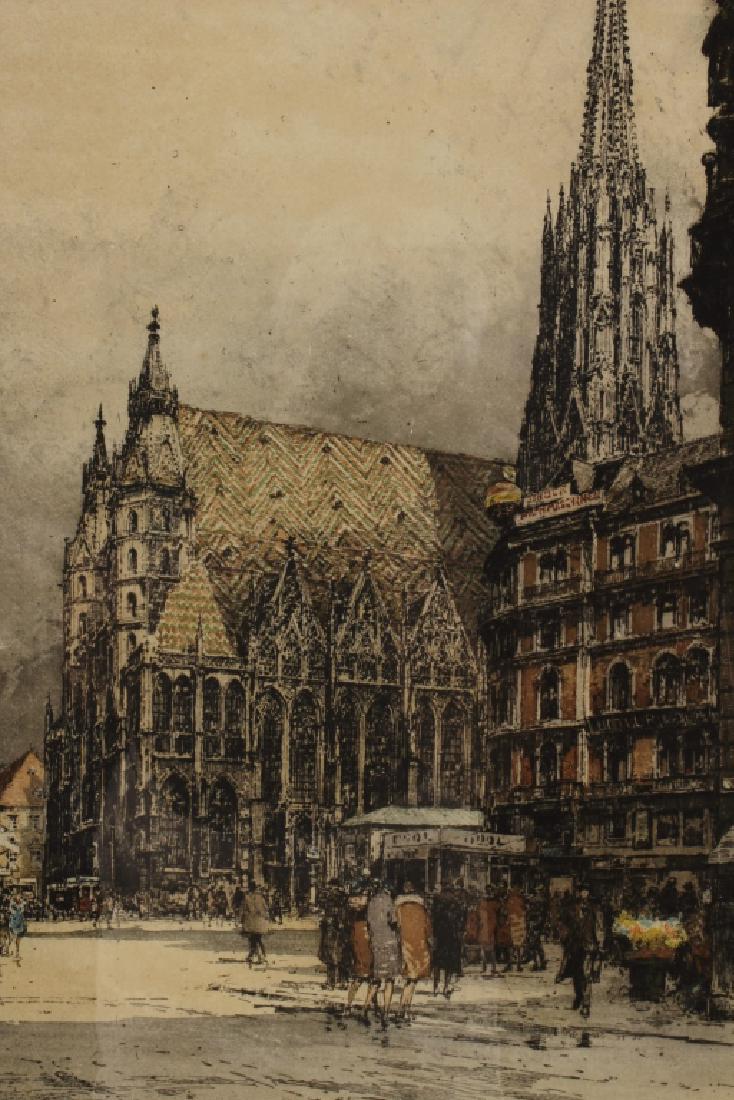 L. Kasimir, Hung., 1881-1962, 4  Colored Etchings. (1 of 9)