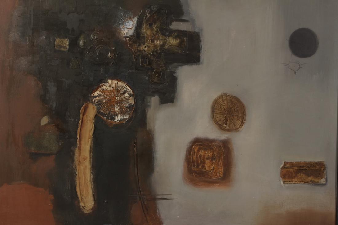 Dimitri Perdikidis 1922-89 Red & Gray Abstract O/B (1 of 6)