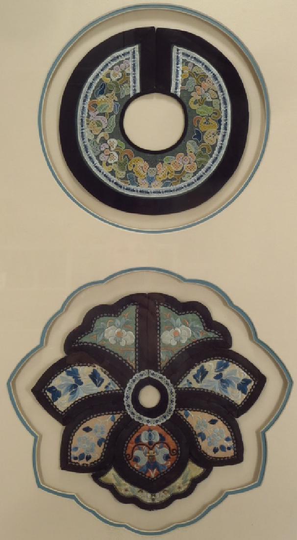 2 Chinese Embroidered Silk Wedding Collars 19th C. (1 of 5)