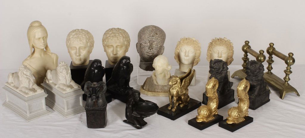 Lot of Bookends, Dolphins, Classical Heads, et al (1 of 8)