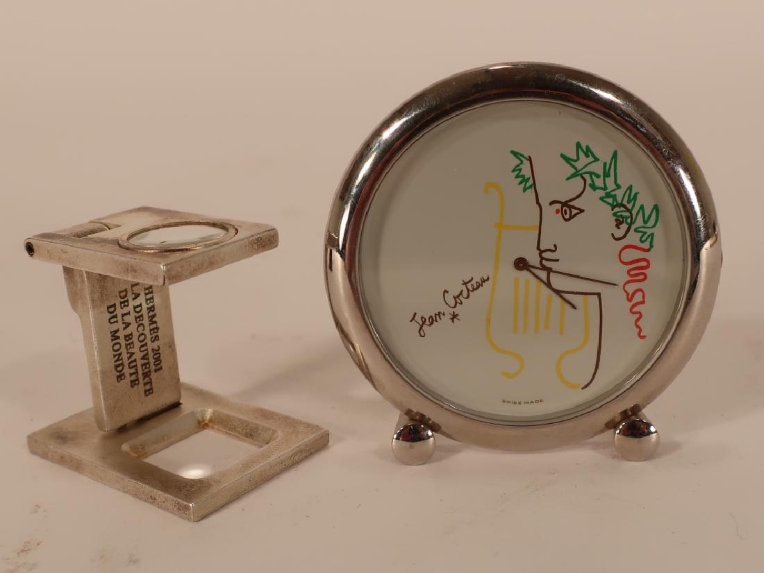 Hermes Cased Loupe & .925 Jean Cocteau Clock (1 of 6)