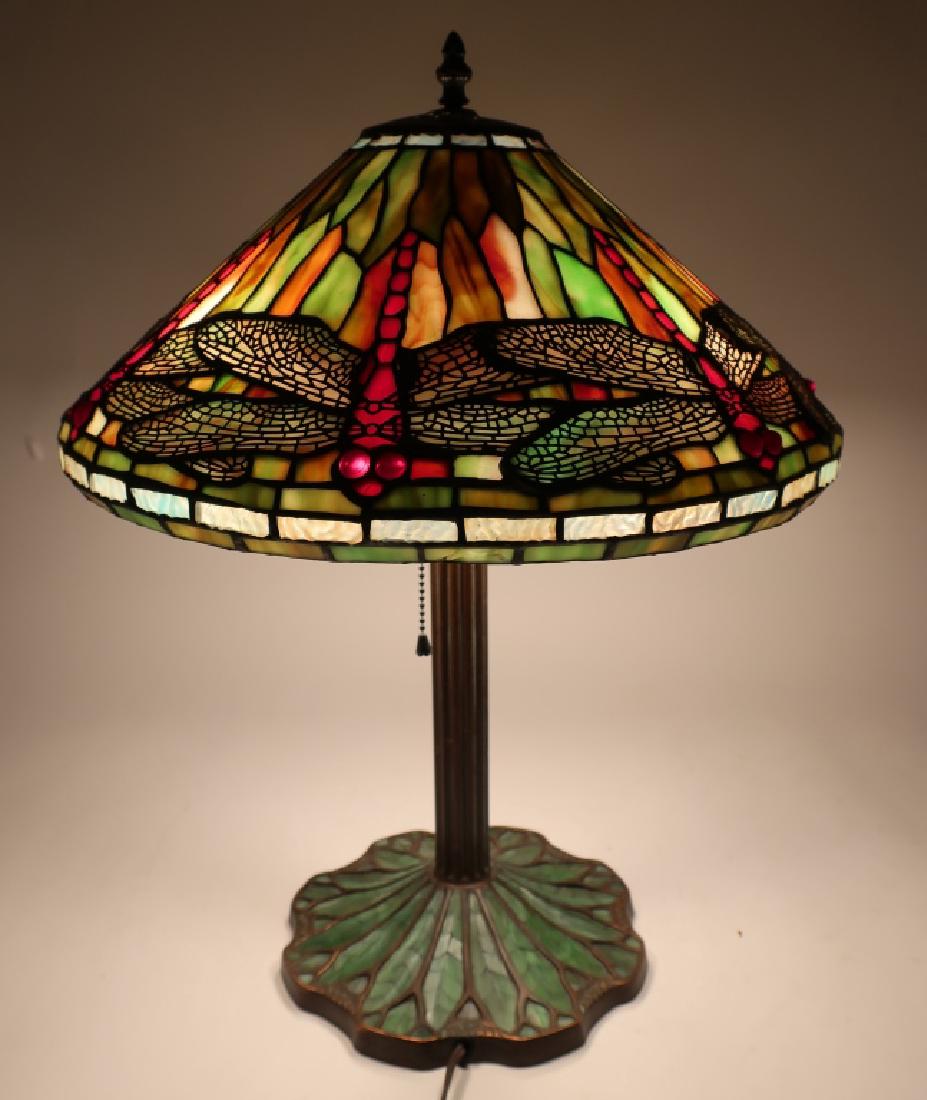 Tiffany Dragonfly Reproduction Table Lamp (1 of 9)