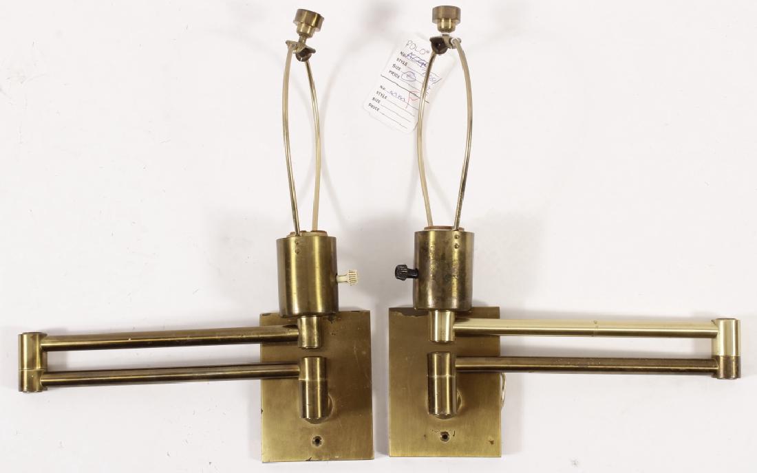 Pr. of Hansen Metalarte Brass Swing Arm Lamps (1 of 7)