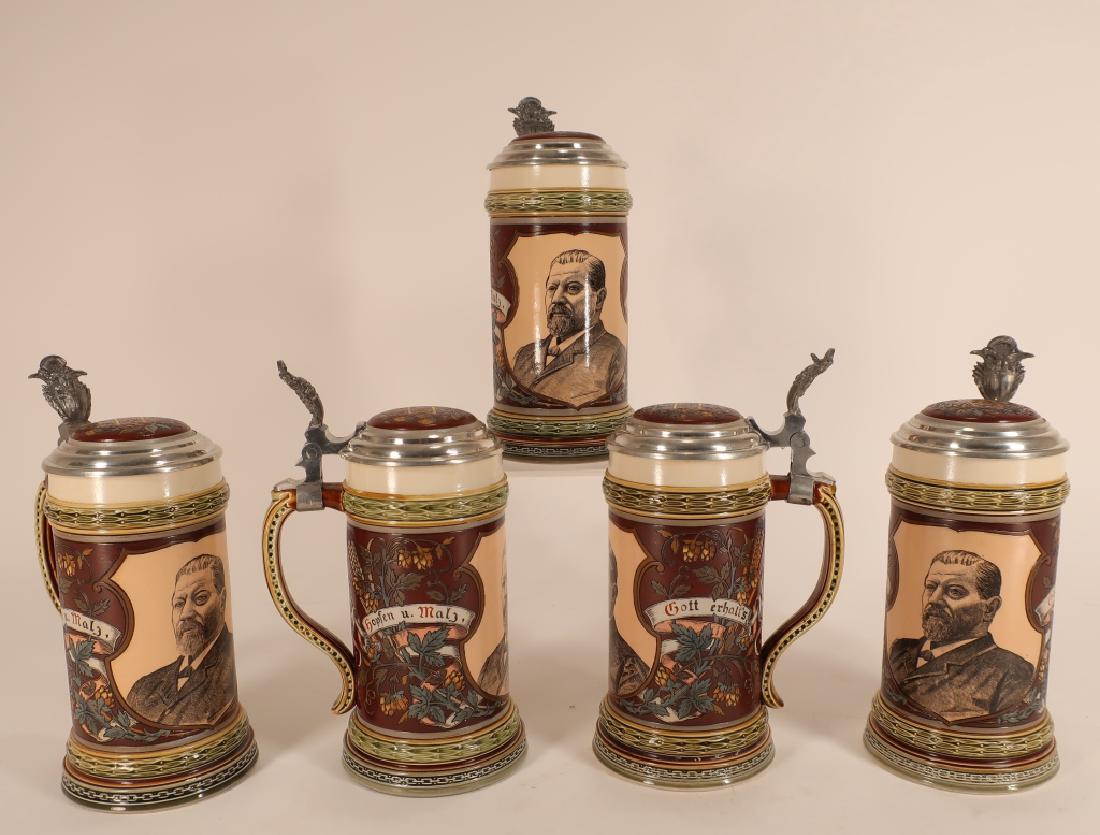 5 Mettlach Steins - George Ehret 25th  #1997 (1 of 8)