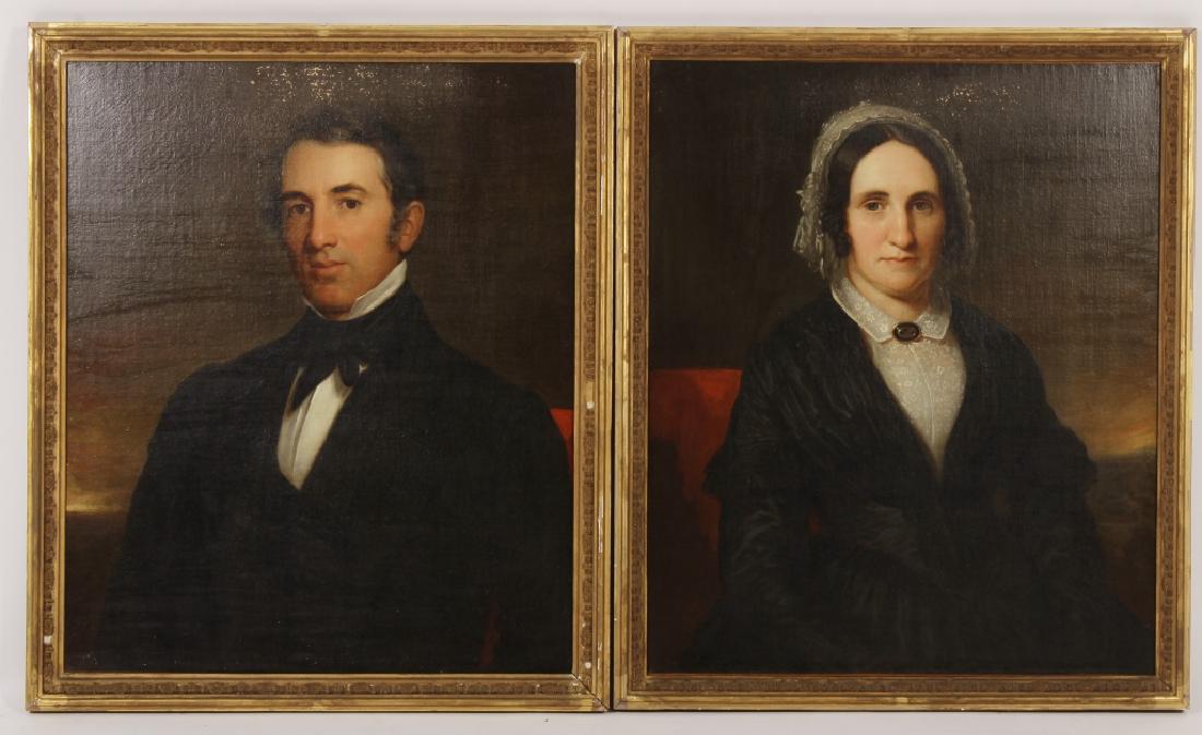 2 James Whitehorne Pair of Portraits O/C 19th C. (1 of 10)