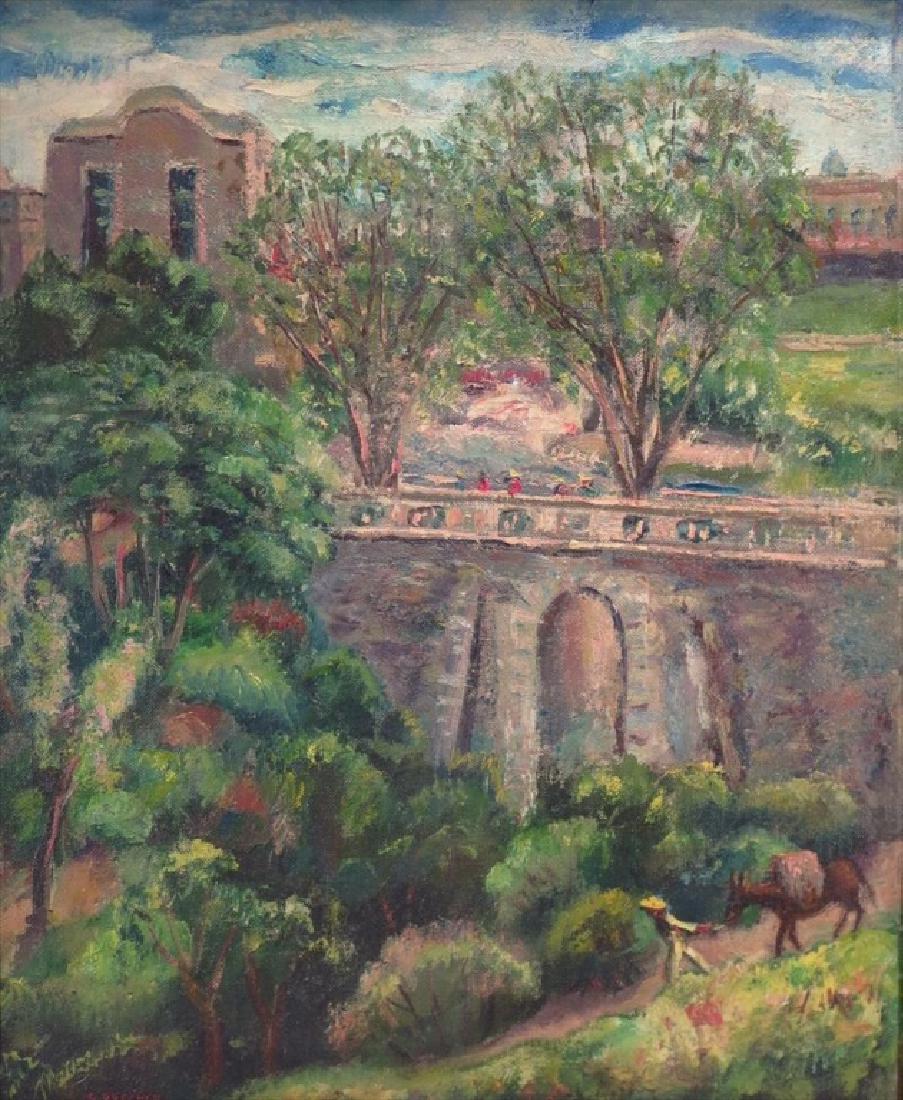 Samuel Brecher, Am., 1897-1982, "Bridge..", O/C (1 of 7)