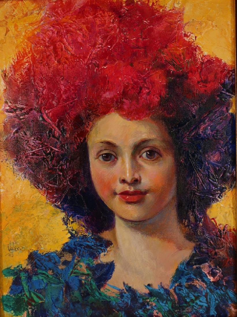 2 Andres Valerio Portraits of Women O/B 20th C. (1 of 7)