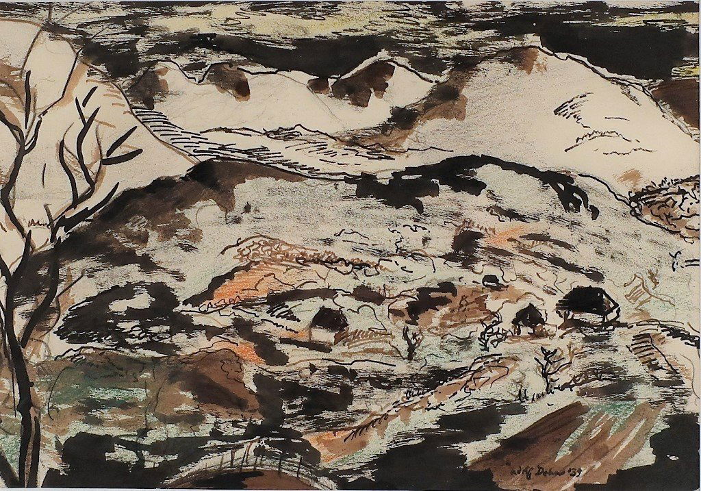 Adolf Arthur Dehn Mountain View Mixed Media 1939 (1 of 5)