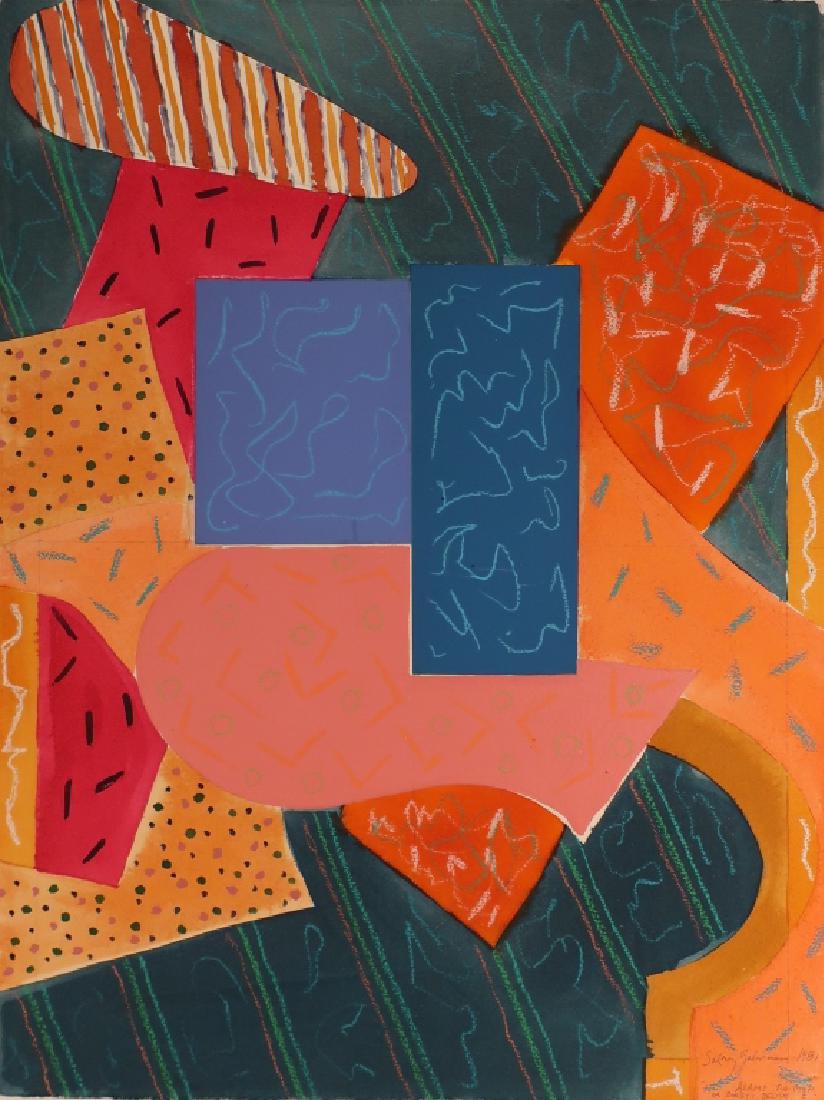 Sidney Guberman, b. 1936, "Alamo Two Step", W/C (1 of 6)