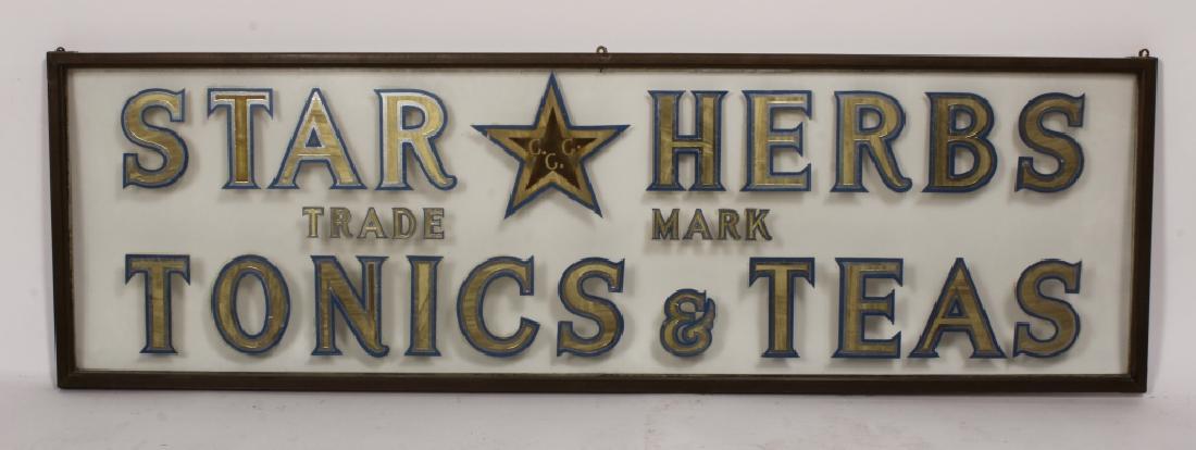 Vintage "Star Herbs" Trade Mark Shop Sign (1 of 4)
