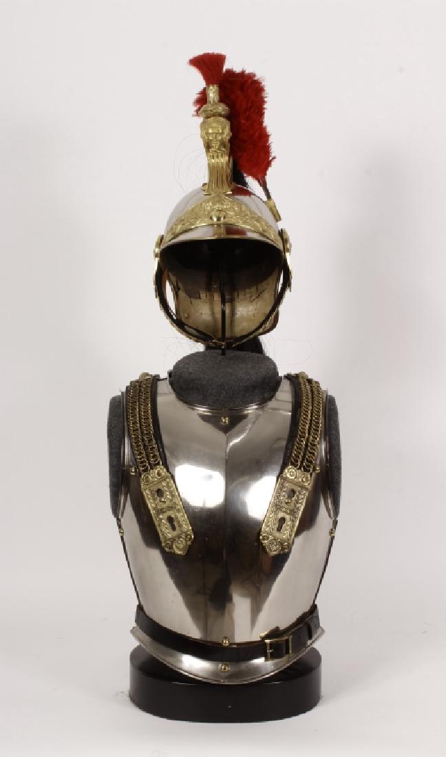 19th c. French Brass/Steel Helmet & Breastplate (1 of 9)