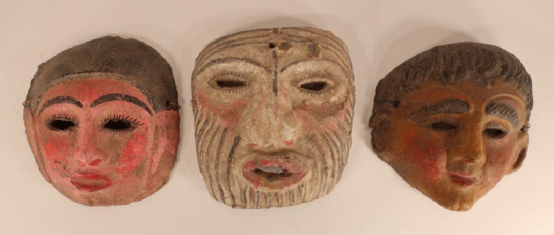 3 Guatemalan Dance Masks, c. 19th/20th C. (1 of 5)