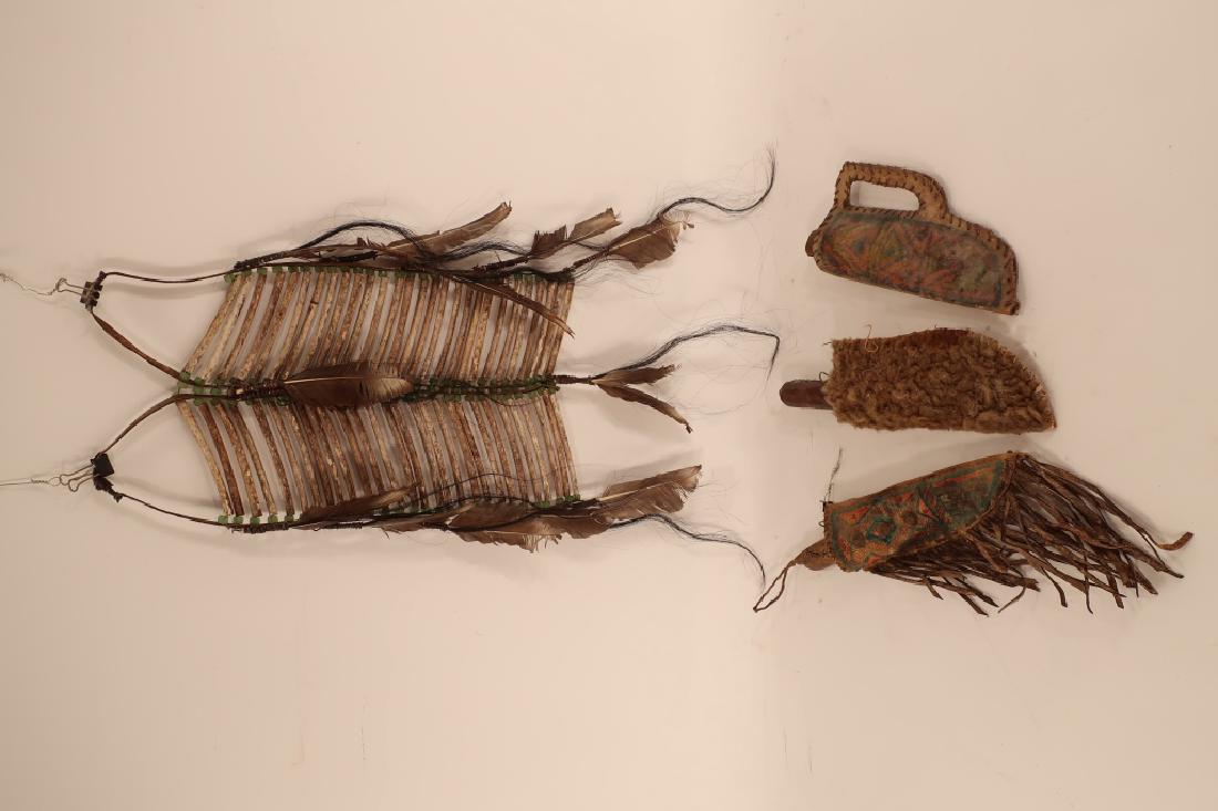 3 Native American Hunting Knives in Sheath, 19th C (1 of 5)