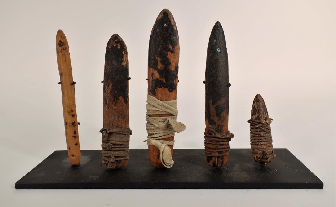 Five Navajo Bull Roarers, 19th/20th C. (1 of 6)
