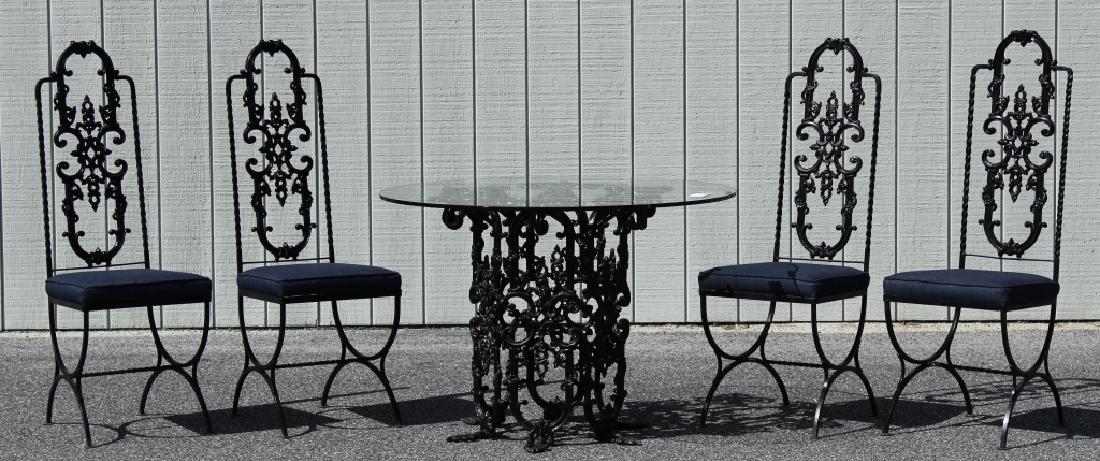 Victorian Style Painted Cast Iron Table/Chairs (1 of 7)