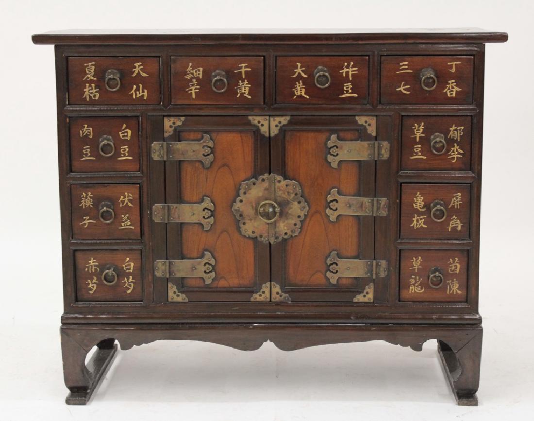 Chinese Apothecary Wood Stained/Painted Cabinet (1 of 8)