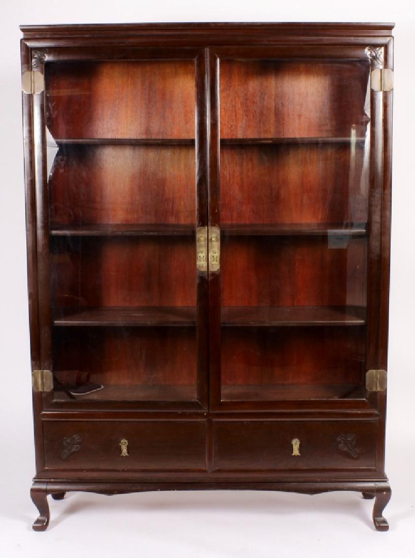 Chinese-Style Hardwood 2-Door Cabinet, 20th c. (1 of 5)