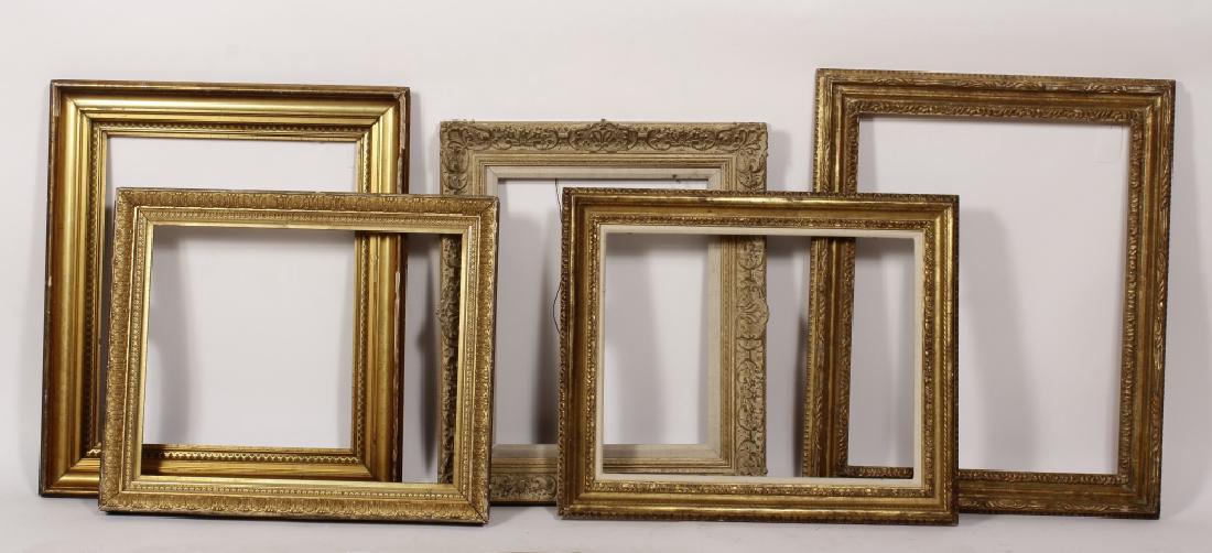 5 Carved Gilt Wood Frames, E.-Mid 20th C. (1 of 6)