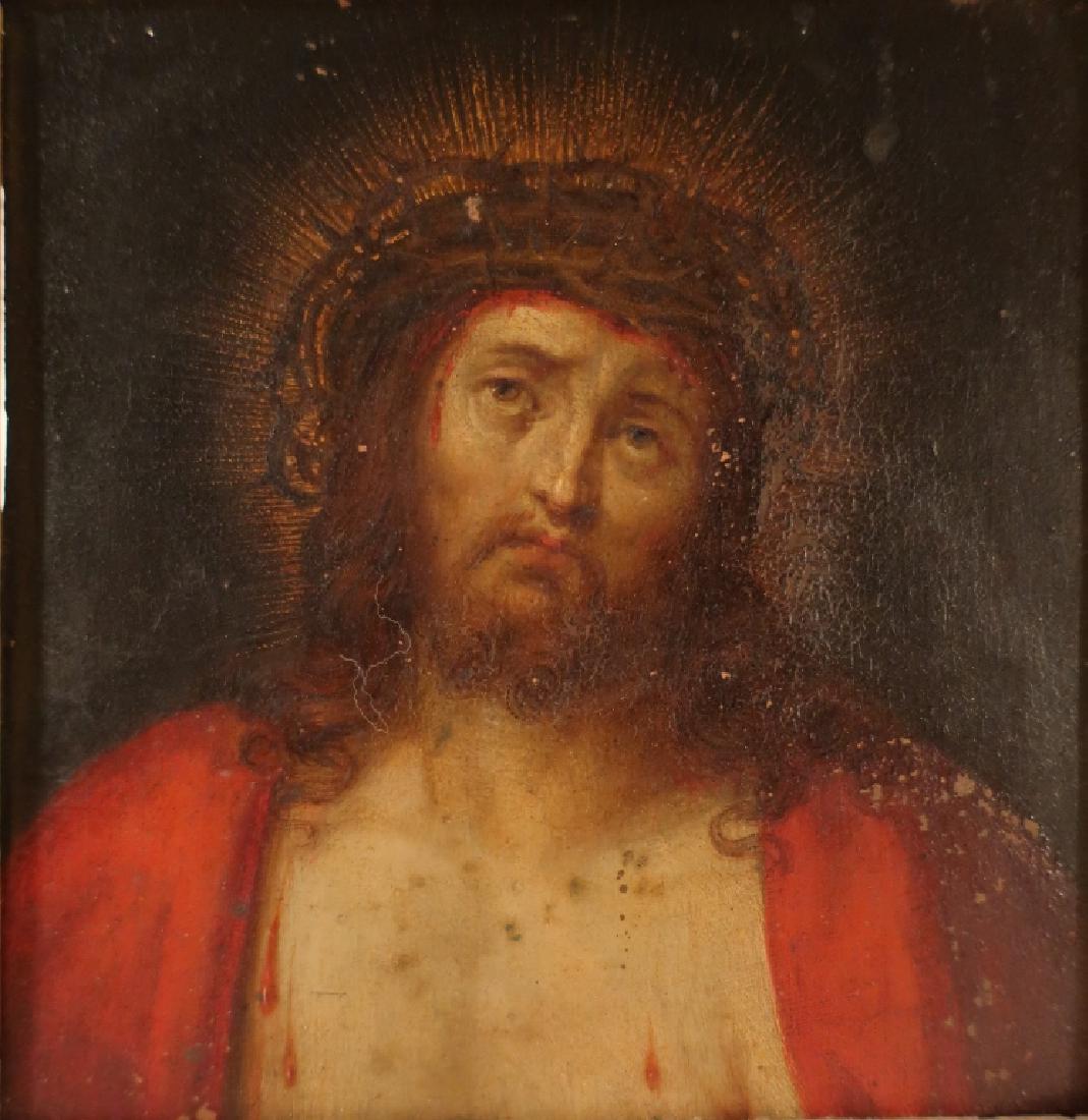 Old Master 16th-17th c, Christ, Oil on Copper (1 of 6)