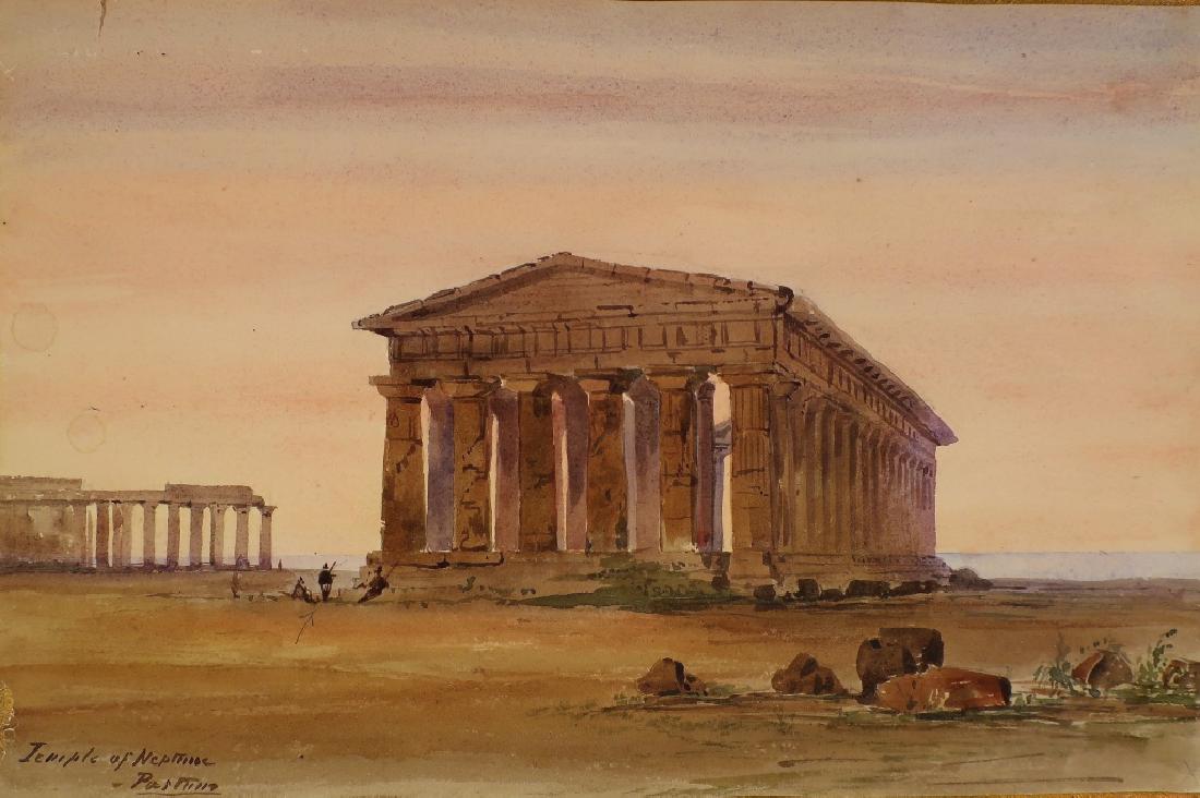 Mnr of Turner, 19th c. "Temple of Neptune"  W/C (1 of 7)