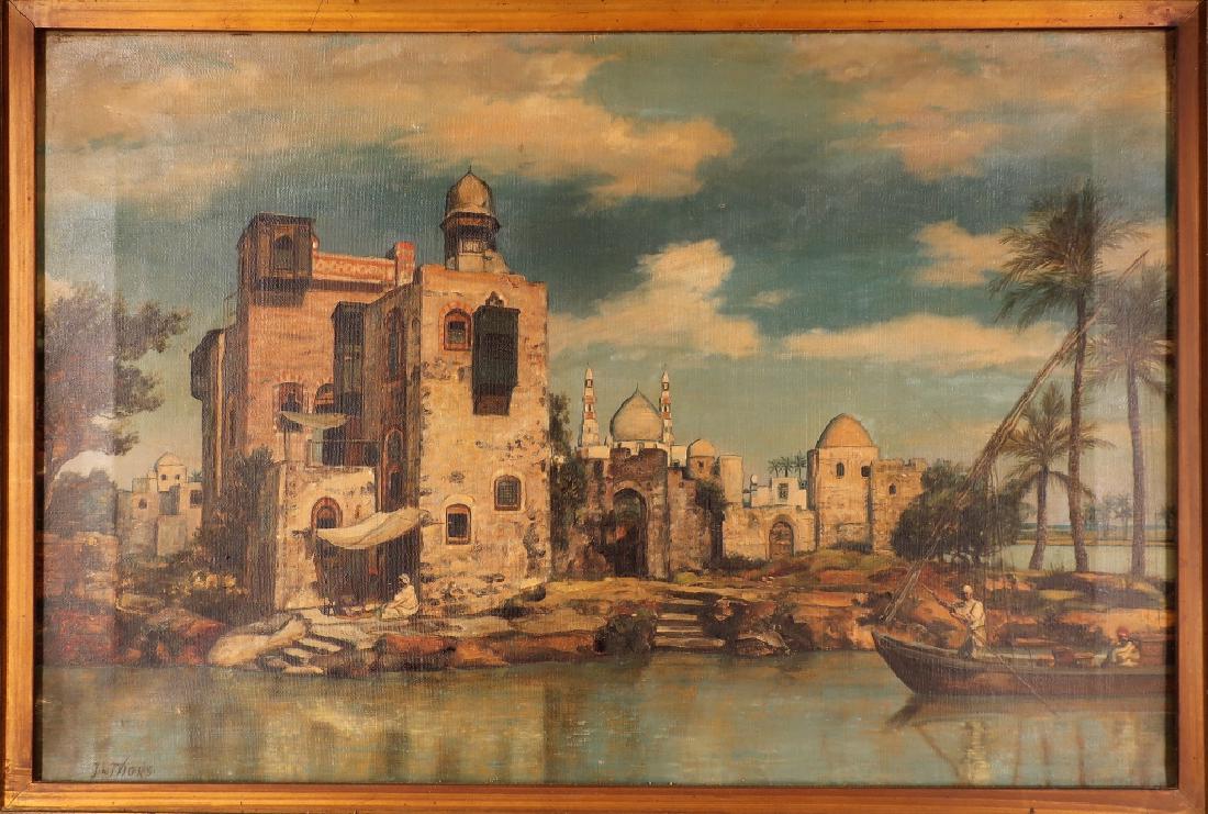 J. Thors Orientalist Scene O/C 19th C. (1 of 6)