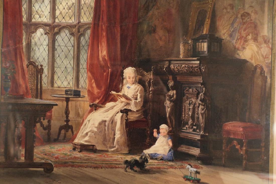 Louis Haghe 1806-1885 Interior Scene W/C 1869 (1 of 9)