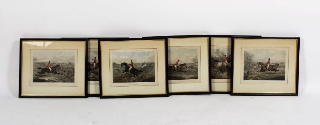 6 English hunt prints ,London, 1850 (1 of 9)