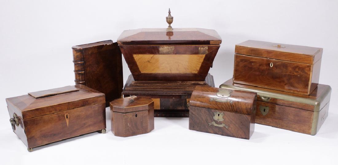 Seven Tea Caddies, Coffers, Boxes, 18th, - e.19th (1 of 9)