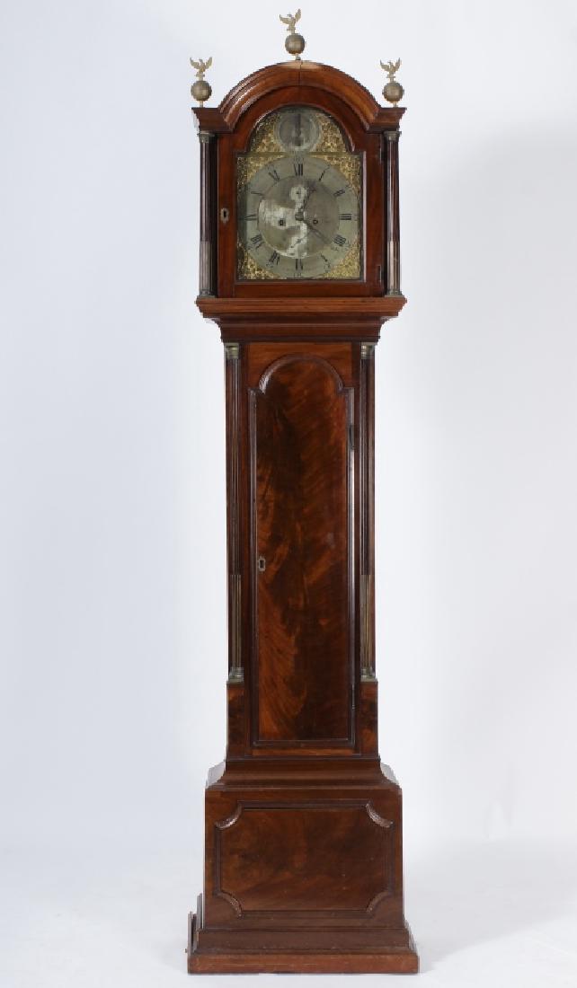 GEORGE III BRASS-MOUNTED MAHOGANY LONG CASE CLOCK (1 of 10)