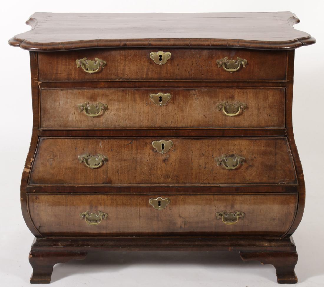 18th C. Dutch Mahogany Bombe Chest (1 of 9)