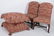Pr. George III Mahogany Chairs & Floor Cushions