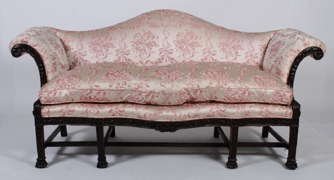 George III Style Mahogany Chippendale Settee (1 of 8)