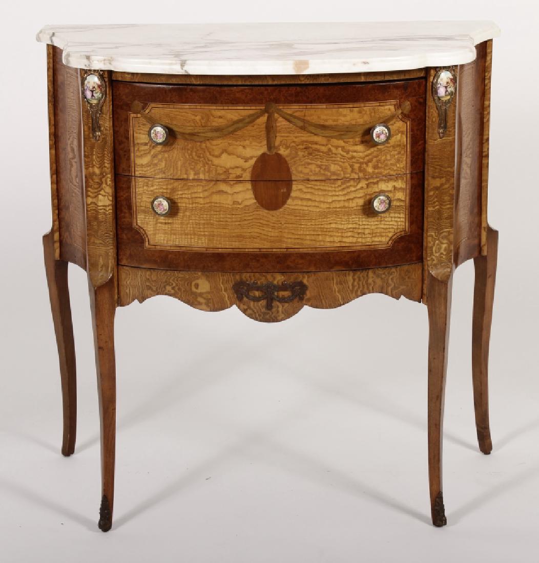 French Petite Marbletop Commode, 20th c. (1 of 9)