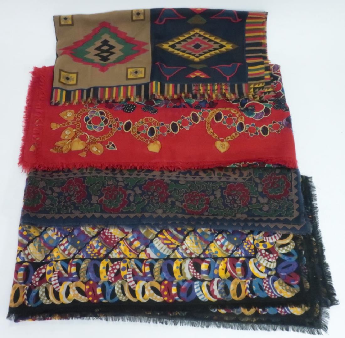 Four Designer Wool Scarves/Shawls (1 of 8)