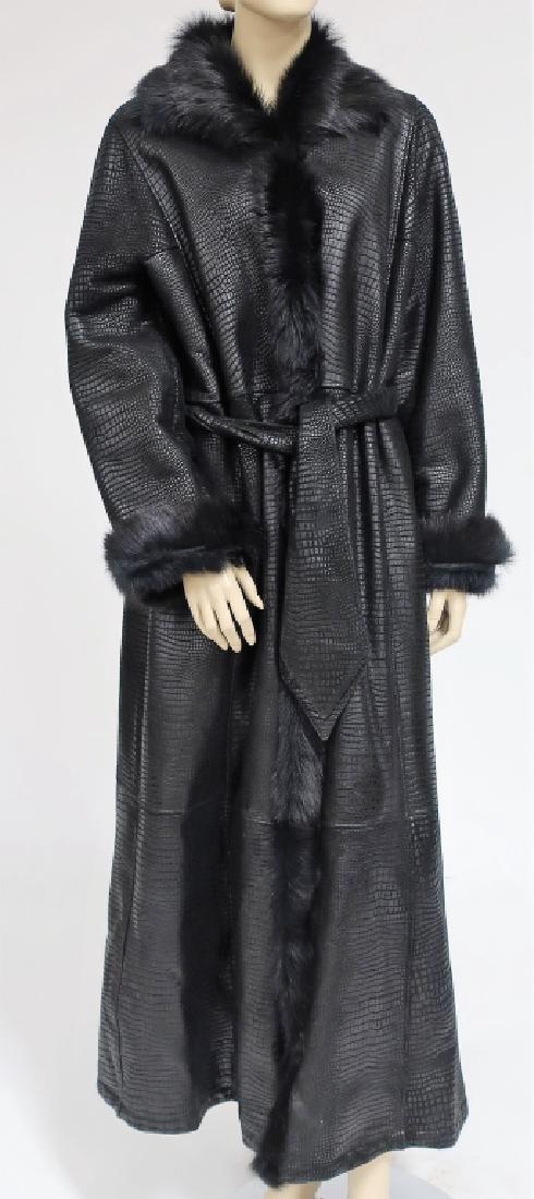 Valentino Boutique Leather & Fur Coat (1 of 4)