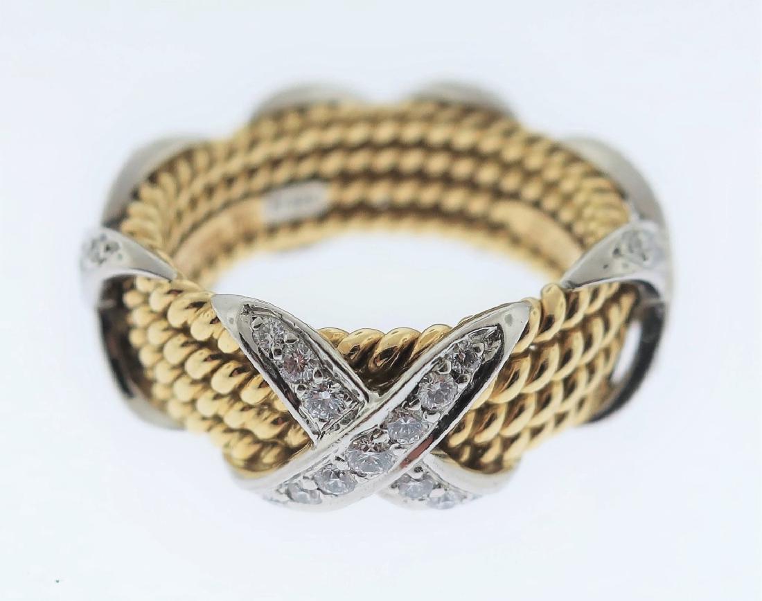 18K Gold & Platinum Tiffany & Co Schlumberger Ring (1 of 6)
