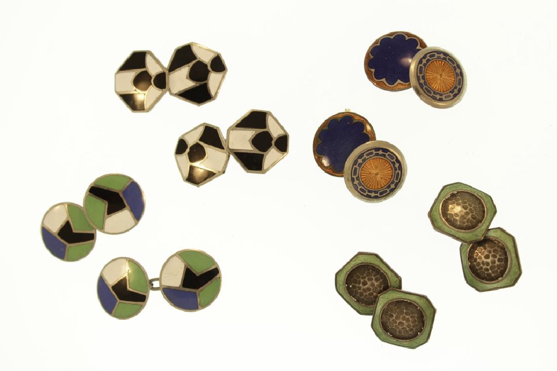 Four Pairs of Enamel Cuff Links (1 of 5)