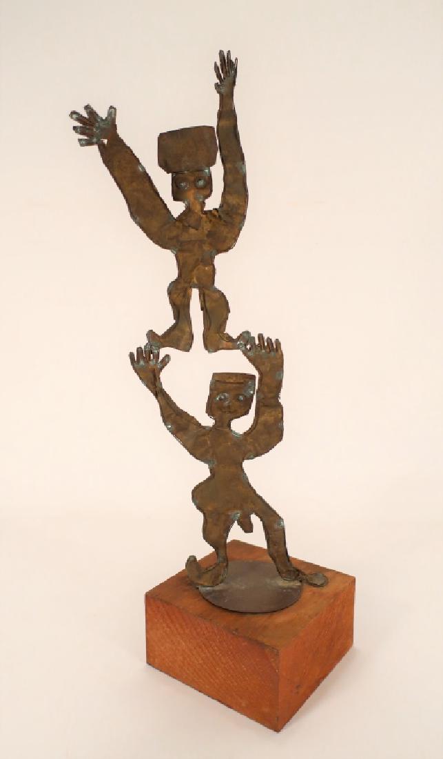 Am. Sch, Acrobats, Kinetic Copper Sculpture c.1920 (1 of 6)