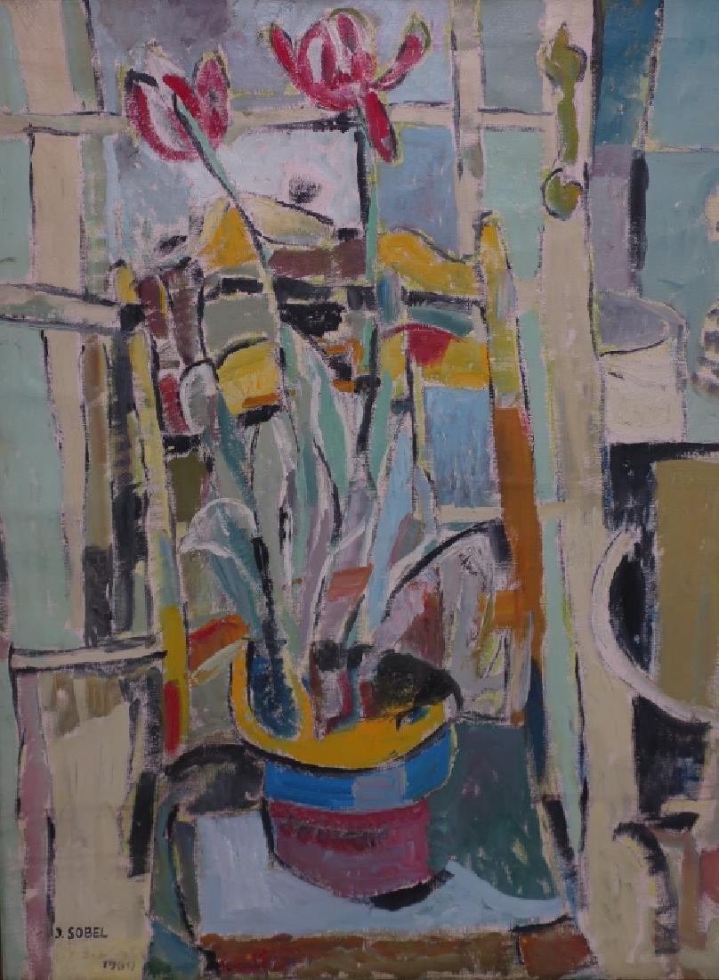 Judyta Sobel 1924-2012 Vase of Flowers O/C 1960 (1 of 7)