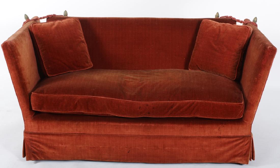 Knole Red Velvet Sofa Settee by Joseph Giannola (1 of 7)