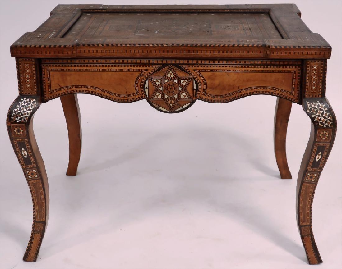 Syrian Inlaid Mother-of-Pearl Parquetry Side Table (1 of 9)
