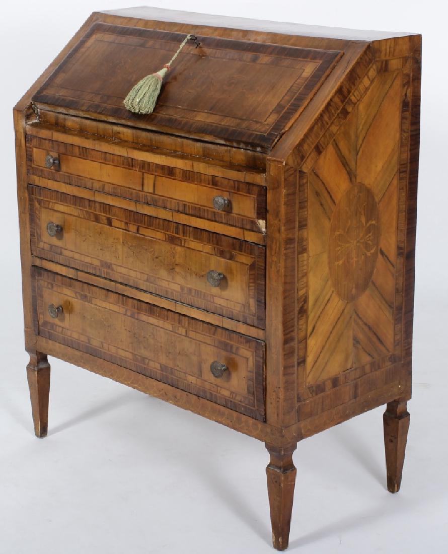 Italian Slant Front Desk Exotic Woods (1 of 10)