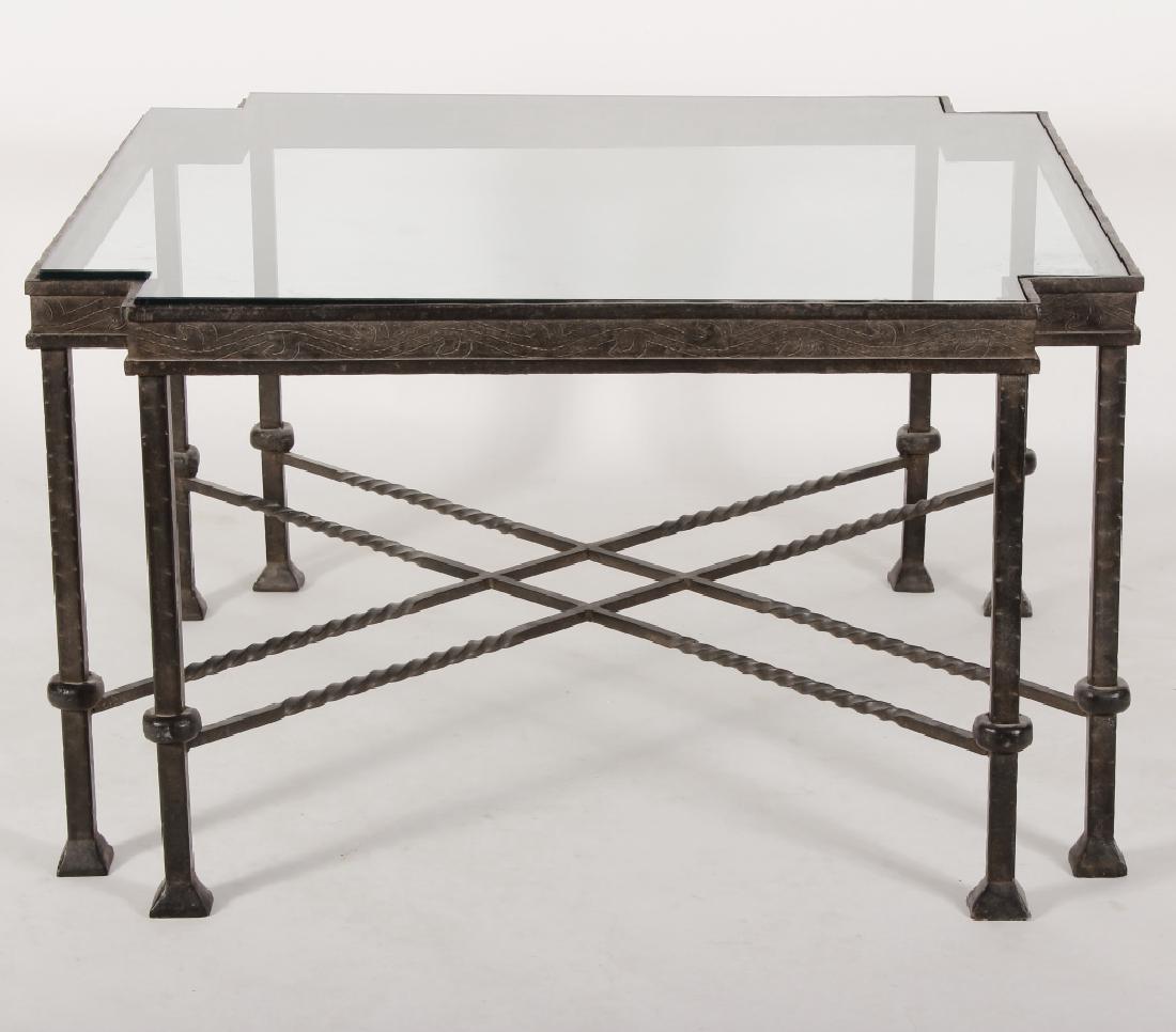 Contemporary Wrought Iron/Glass Cocktail Table (1 of 6)