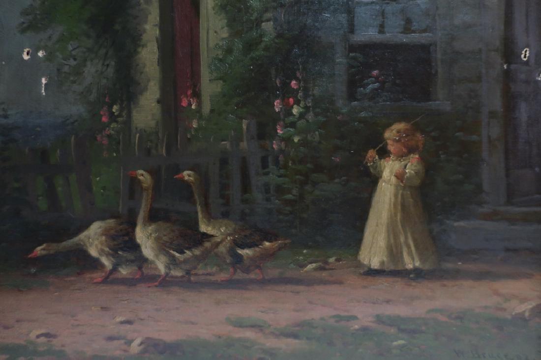 William Bruce,Am.,Girl with Geese, O/C (1 of 6)