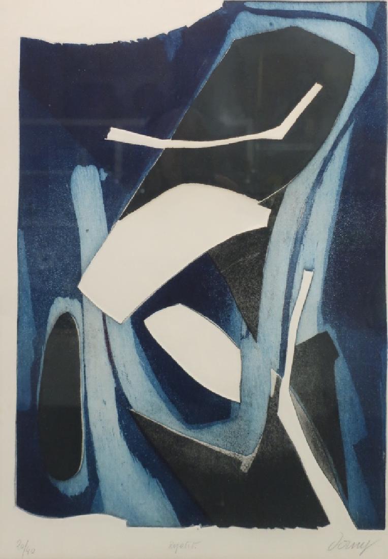 Bertrand Dorny, Fr., 2 Abstract Aquatints (1 Blue) (1 of 6)
