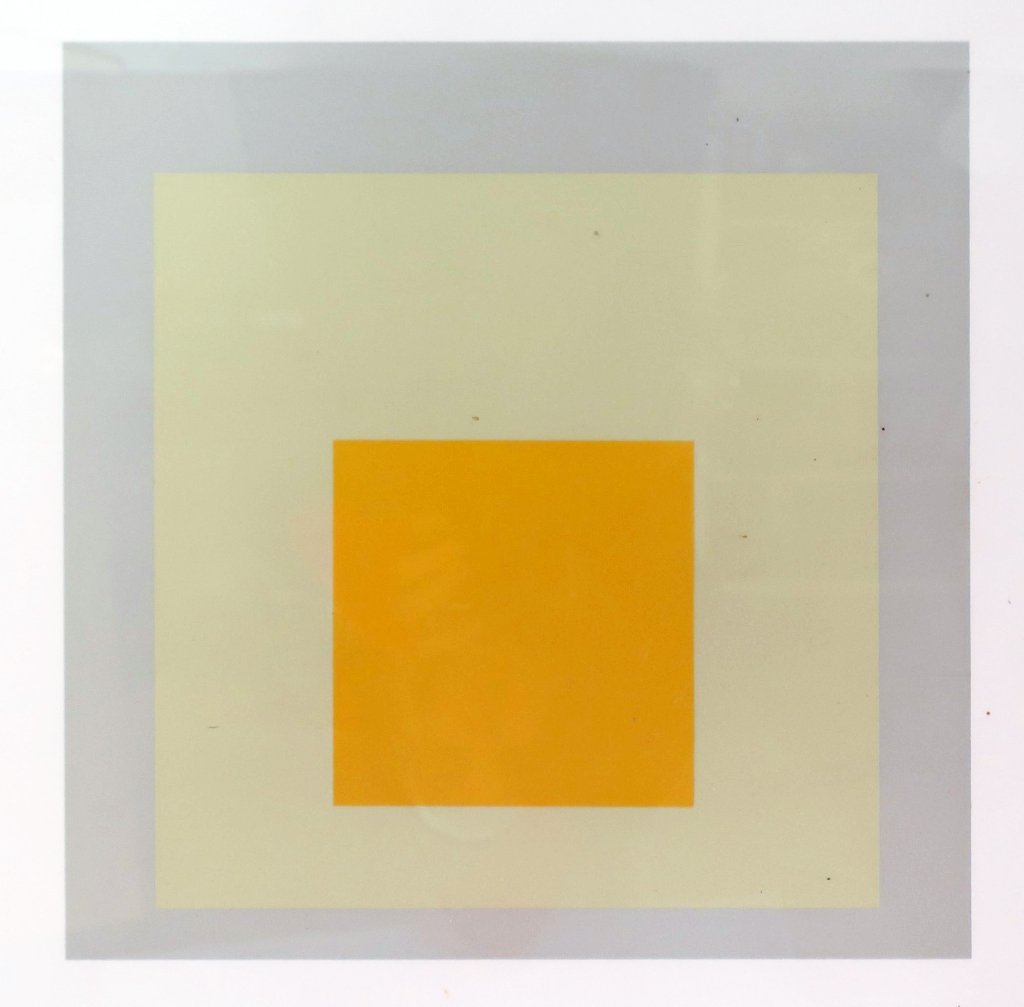 Albers,2 Silkscreens,Orange/Yellow Squares (1 of 6)